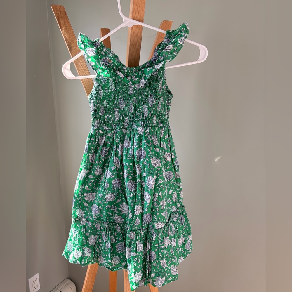 Crewcuts Green Floral Kids Dress